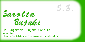 sarolta bujaki business card